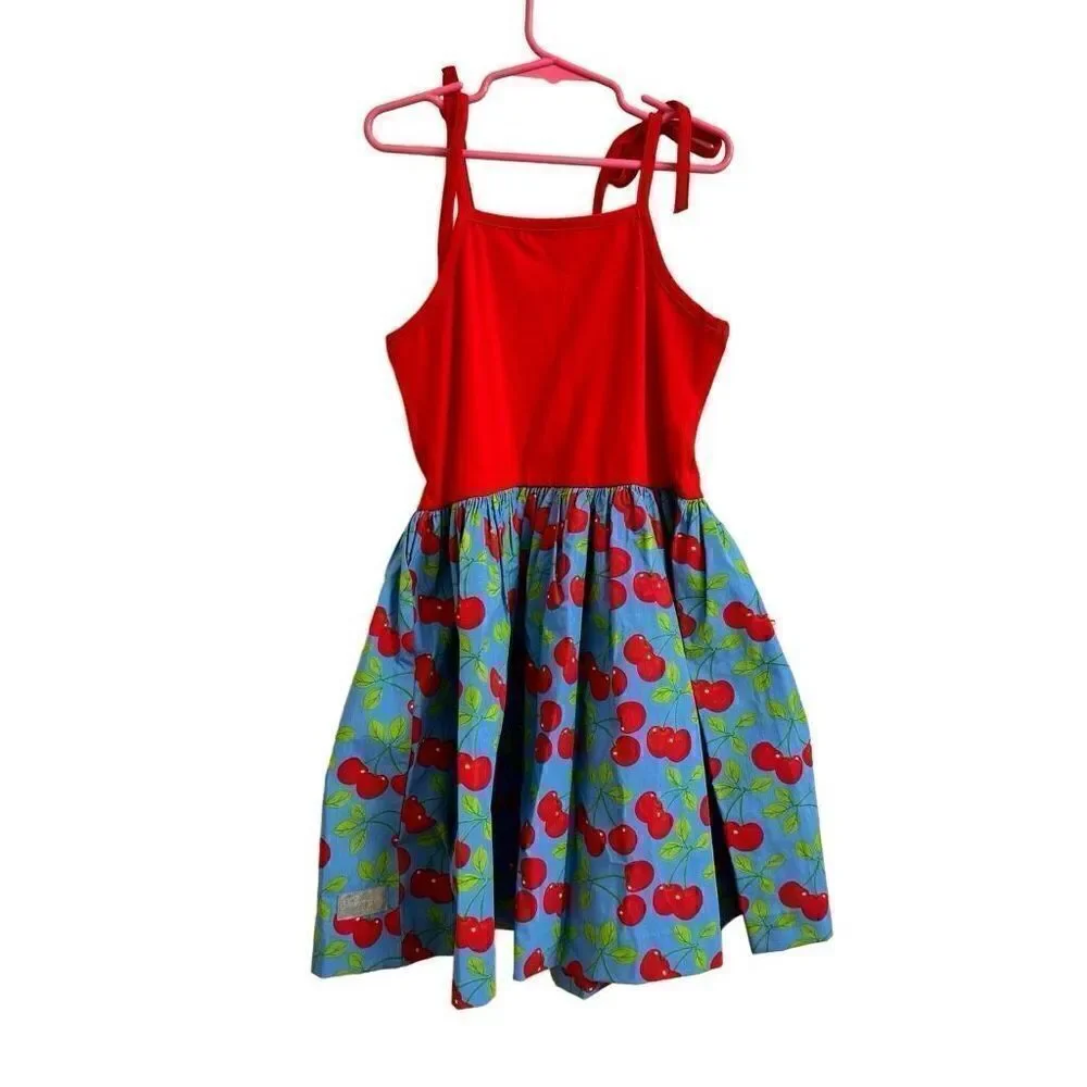 Eleanor Rose NEW Judy Dress Red Blue Cherry Print Cherries Size 7-8